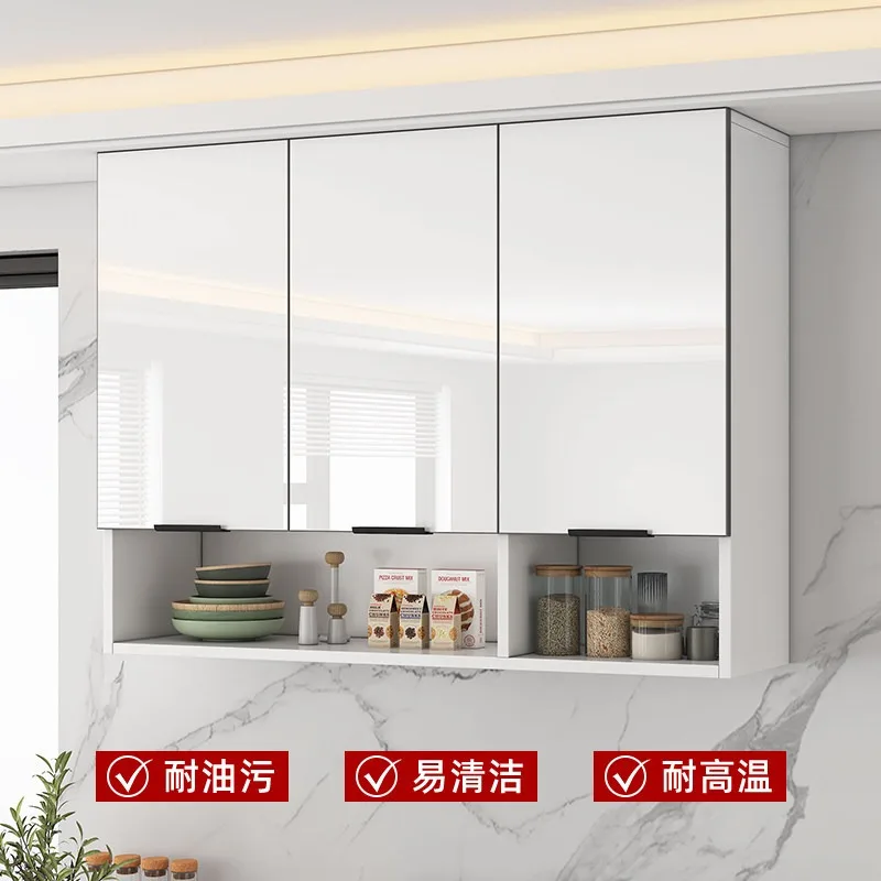 Package installation Solid wood kitchen hanging cabinet Wall closet Wall locker Bathroom Balcony Wall hanging storage cabinet Cl
