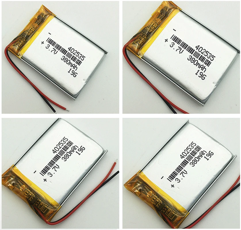 402535 380mah 3.7V Lithium Polymer Battery For Fingerprint Lock Bluetooth Speaker LED Light Rechargeable Li-polymer Batteries