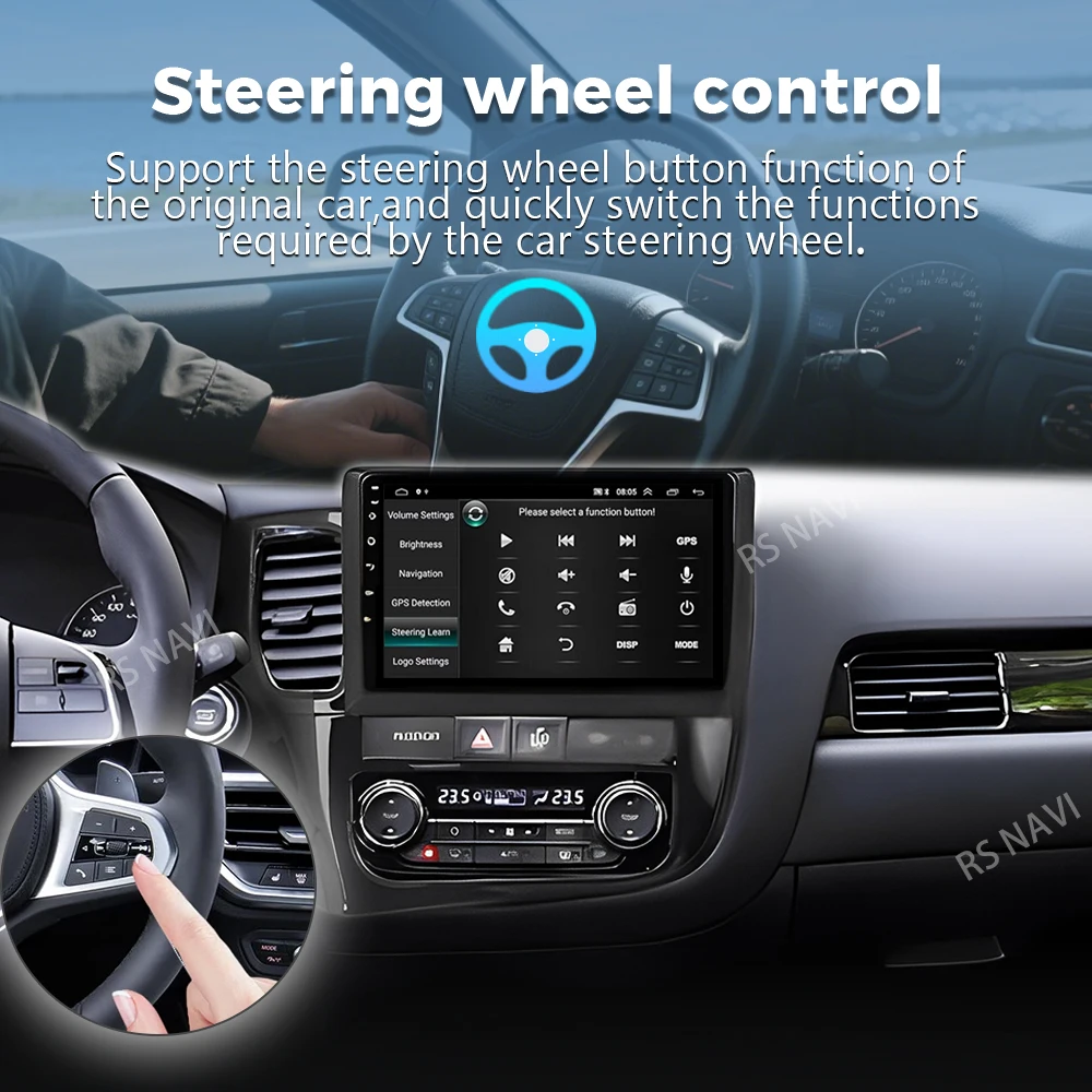 Android 16 For Mitsubishi Outlander 3 GF0W GG0W 2012-2018 Stereo Car Radio Multimedia Video Player GPS AI Voice CarPlay