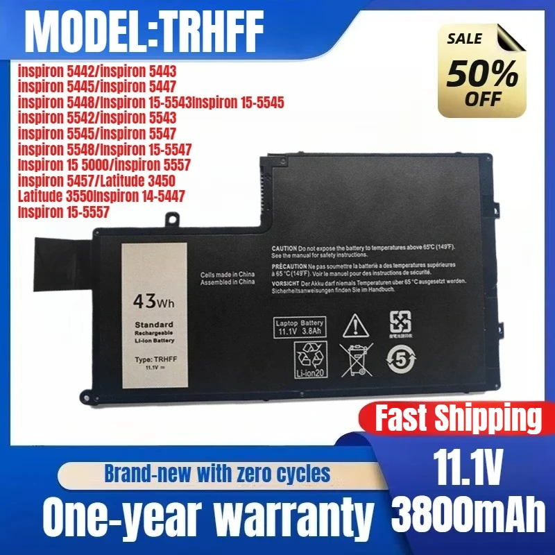 

Для Dell TRHFF inspiron 15-5543 5547 14-5447 5442 5557 5457 Latitude3450 Сменный аккумулятор для ноутбука, оригинальная низкая цена