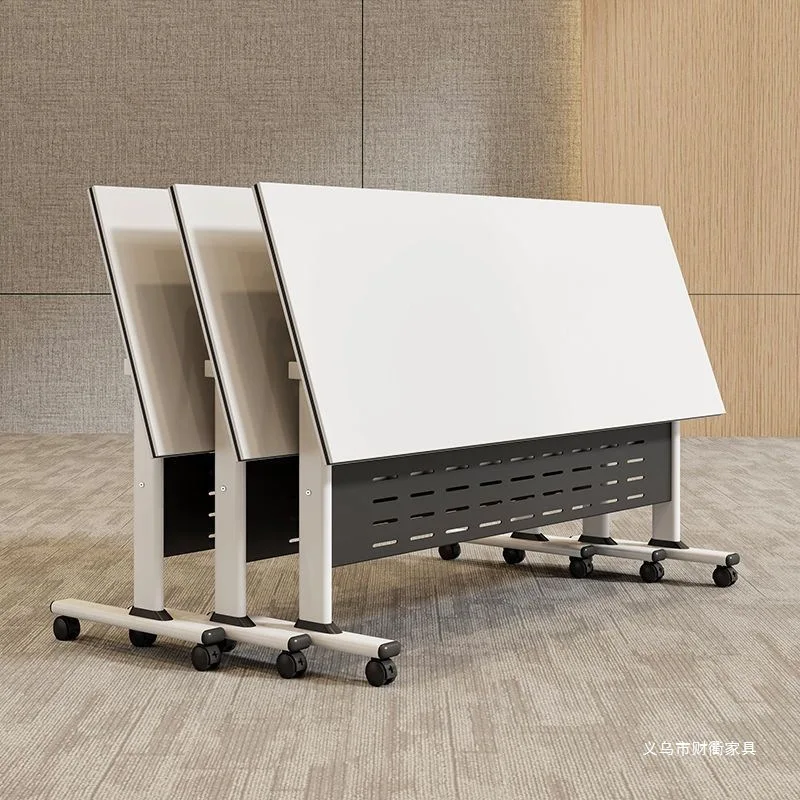 Training table and chair combination mobile desk strip educational institution splicing training  folding conference