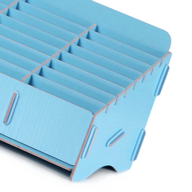 Деревянная настольная коробка для хранения с 24 ячейками