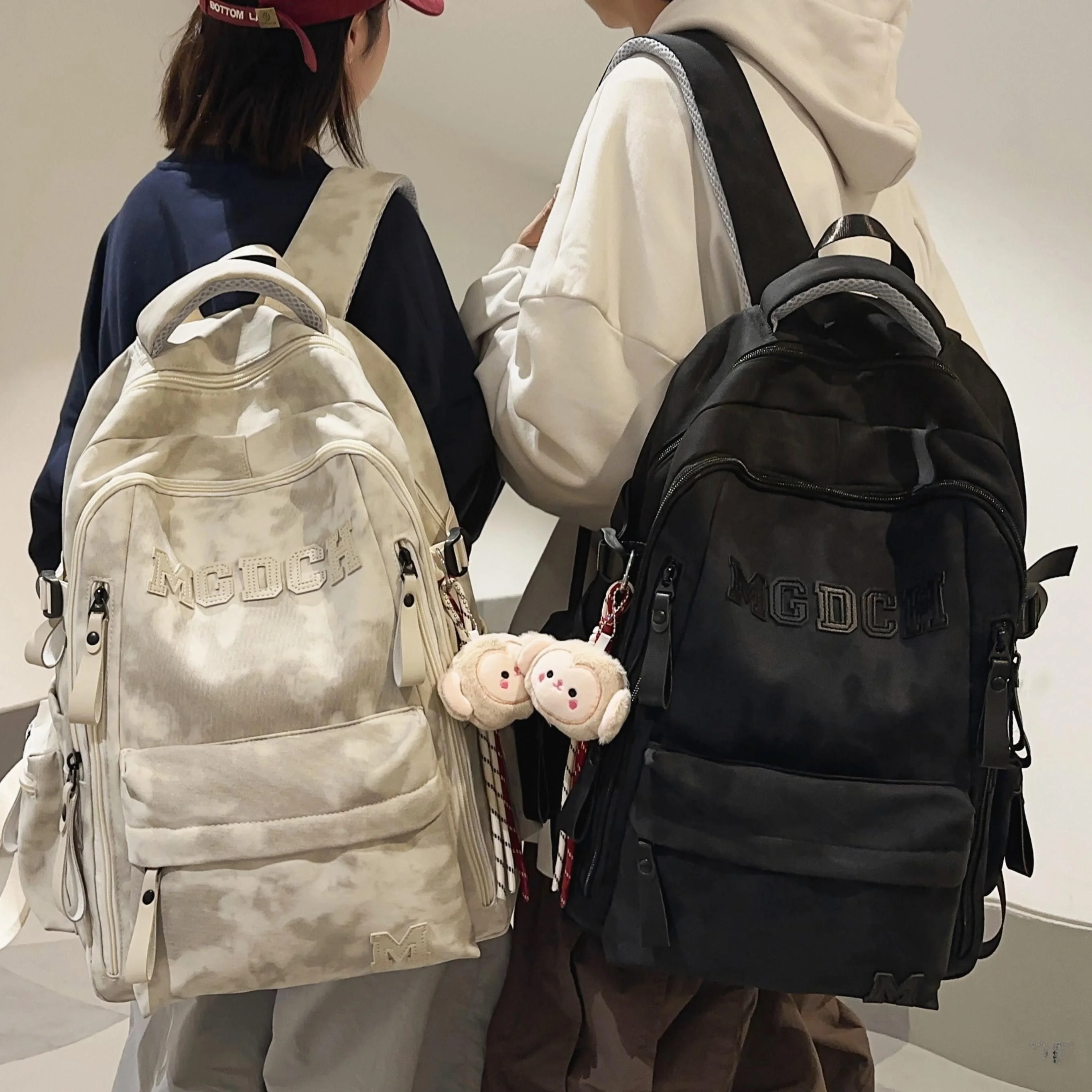Unisex Casual Large Capacity Computer Bag Travel Backpack Commuter Bookbag Lightweight Dual-Shoulder Soft Handbag for Youth