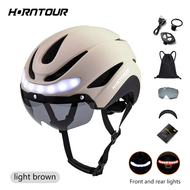 Horntour Fahrradhelm Ride LED Lichter Racing Rennrad Helm Männer und Frauen Outdoor Sports Pro Radfahren Bicicleta Sicherheitskappe ﻿ – Detail 15