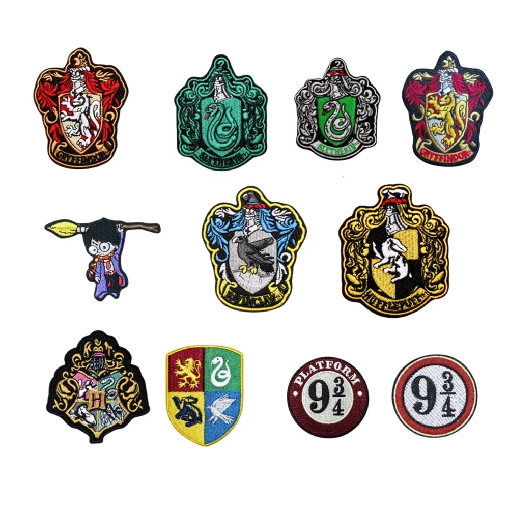 

Cute Fun Harry Potter Anime Embroidered Patches cloth patch clothes decoration cartoon patch embroidery mark Decor