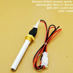 220V 350W pellet stove Igniter BBQ ceramic ignition rod for fast ignition, safety and energy-saving G3/8 screw