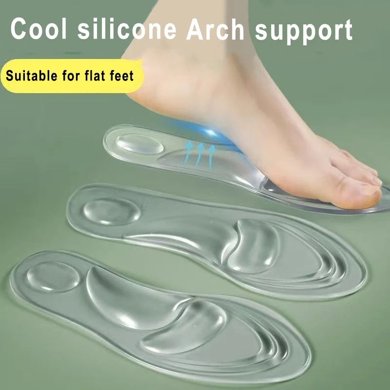 

Medical Silicone Orthopedic Insoles for Shoes Women FlatFoot Arch Support Insoles for Plantar Fascitis Foot Massage Gel Shoe Pad