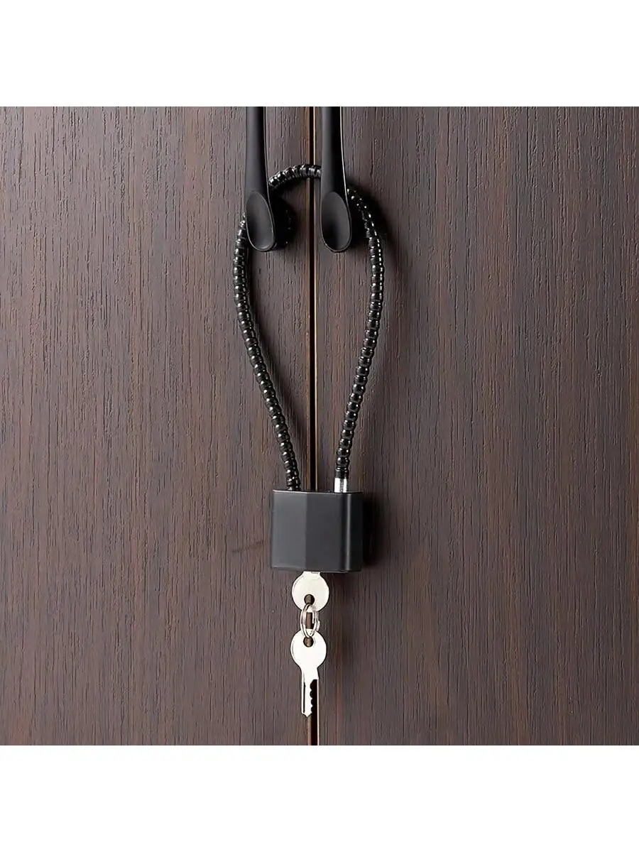 1pc Heavy-Duty Steel Wire Cable Lock with Matte Metal Finish - Thickened Combination Padlock for Cabinets, File Cabinets & More