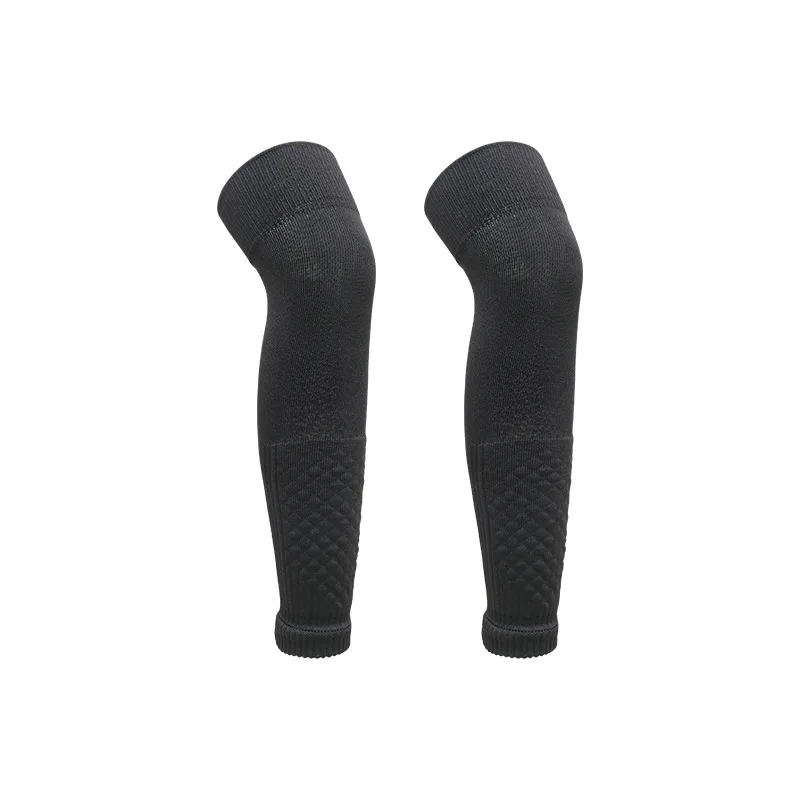 Adult Leg Warmers Elastic Soccer Shin Guard Calf Socks Over Knee Men Sports Compression Protection Long Sleeve Training Socks