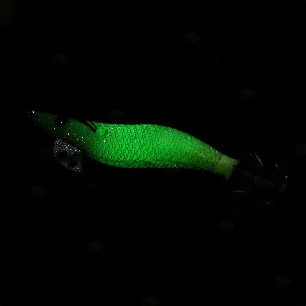 1PC Luminous Swivel Squid Jigs Hooks Squid Baits Fishhook Strong Glowing Cuttlefish Fishing Lure Hook Bait Fishhook Lure Tackles