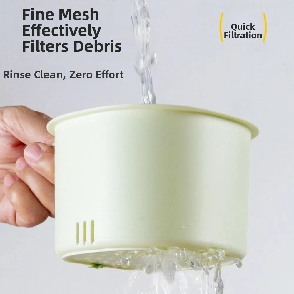 

Creative Sink Hanging Strainer Basket Punch-free Openable Bottom Cover Food Residue Separator Multifunctional Self-Cleaning