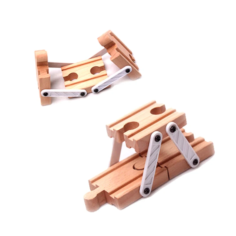 P93 Double face piste multi-fonction Rail droit adaptateur convertisseur bois piste accessoires Compatible voie de Train en bois