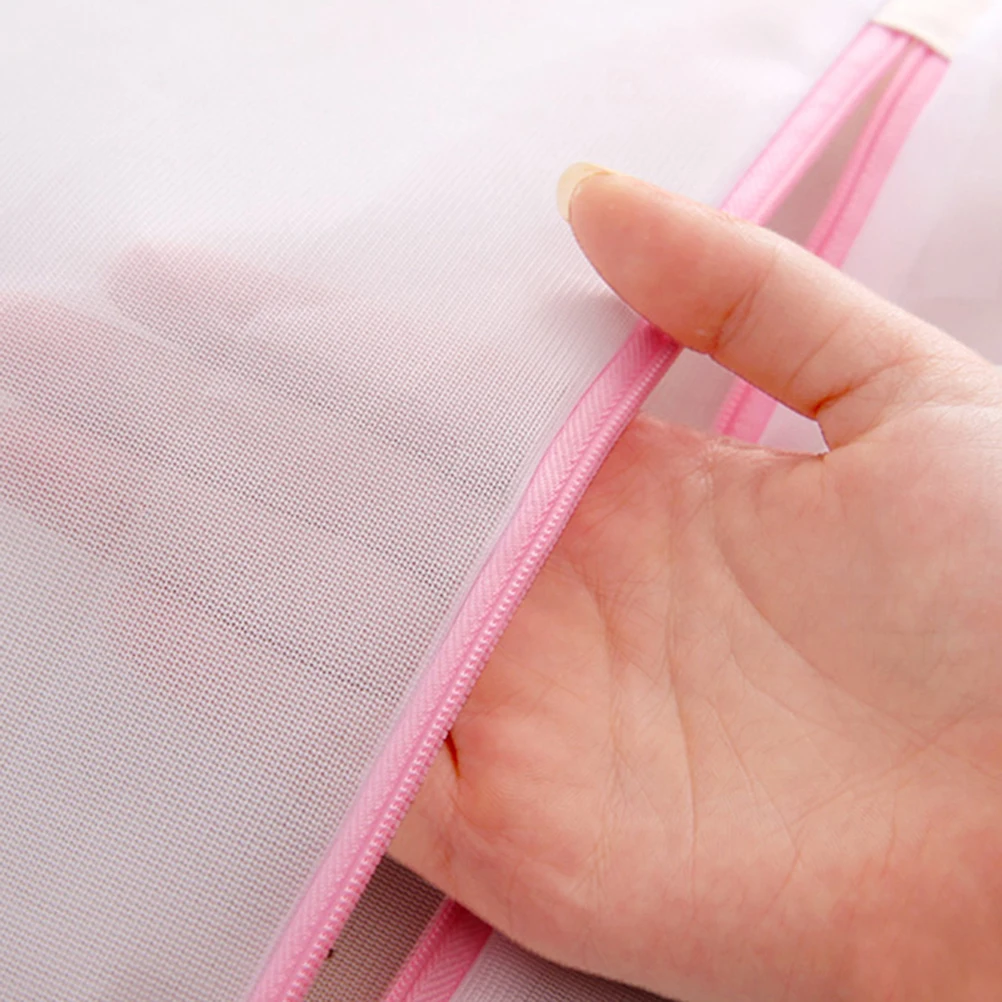 

6Pcs Mesh Laundry Bags Zipper Clothes Protectors for Blouse Jeans Shirts Pants Sizes L White Black Laundry Net
