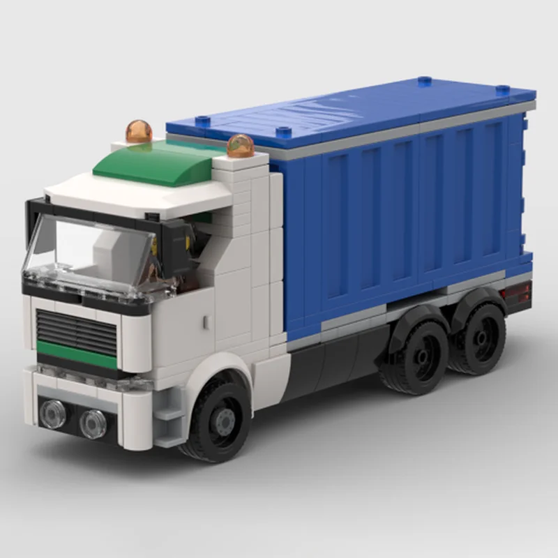 الحضرية سيارة ModelMoc اللبنات الحاويات البضائع نماذج من الشاحنات التكنولوجيا الطوب DIY الجمعية لعبة البناء عطلة مجموعة الهدايا