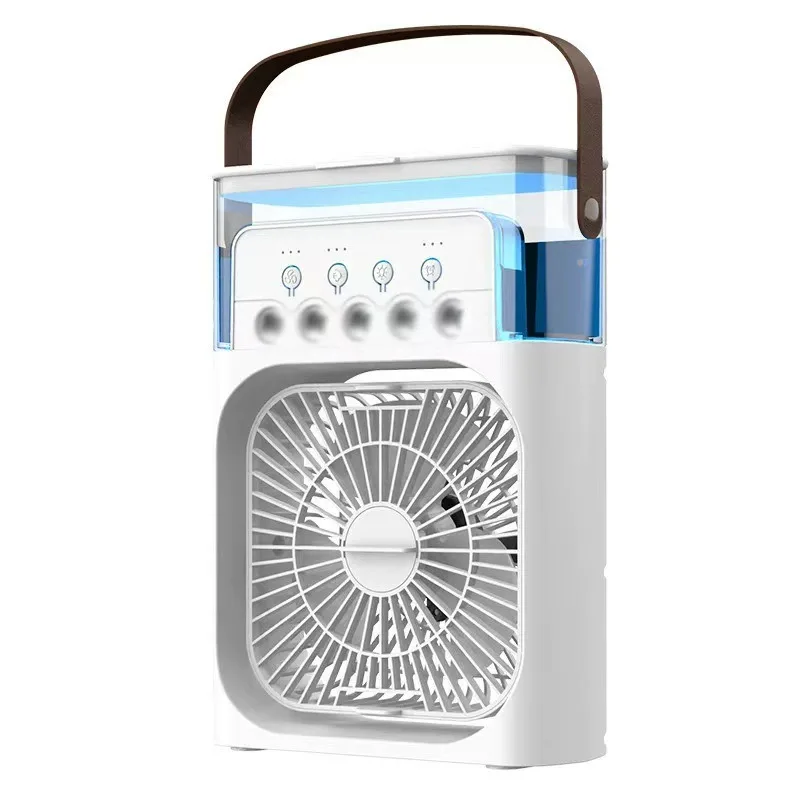Five-hole spray fan household USB multi-function office desktop atomizing humidifier, air cooler