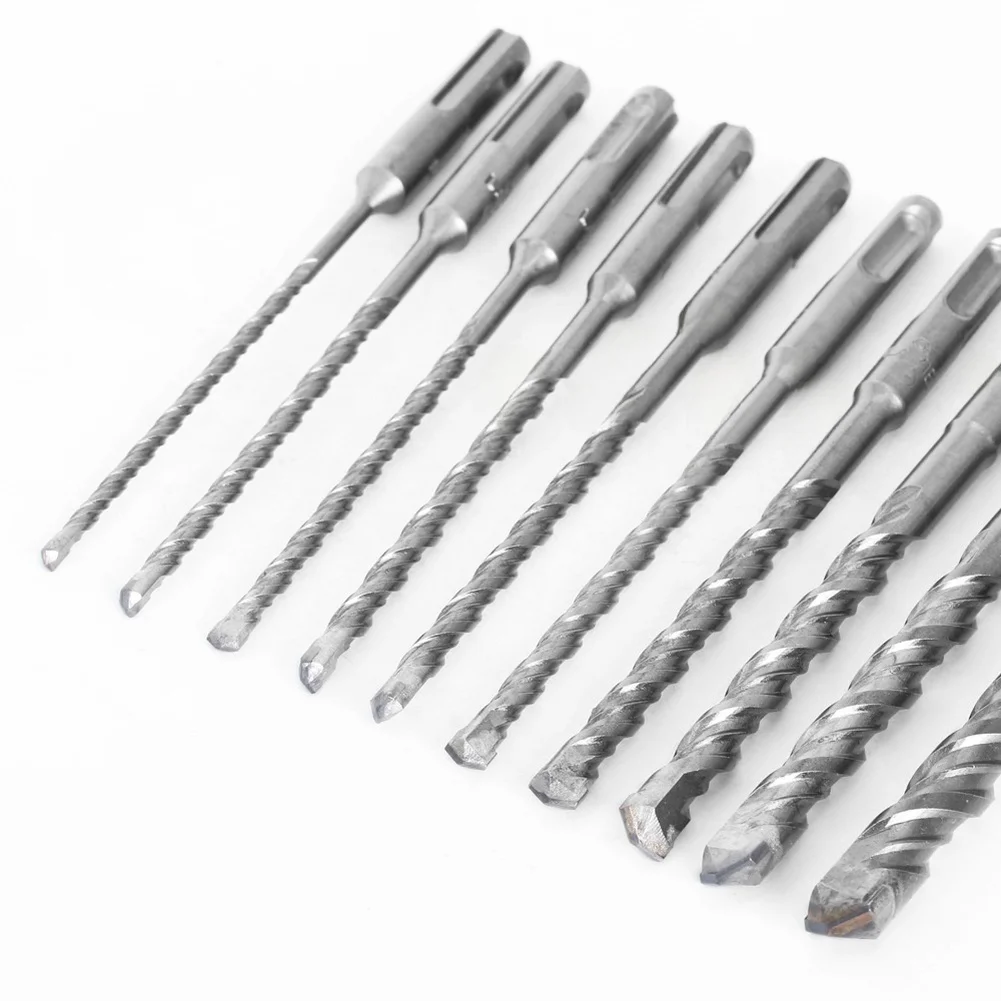 

Round Shank Double-Groove Bit Cross Cutter Head-Double Auger Hammer Alloy FOR SDS PLUS Masonry Drill Bit Set For Concrete