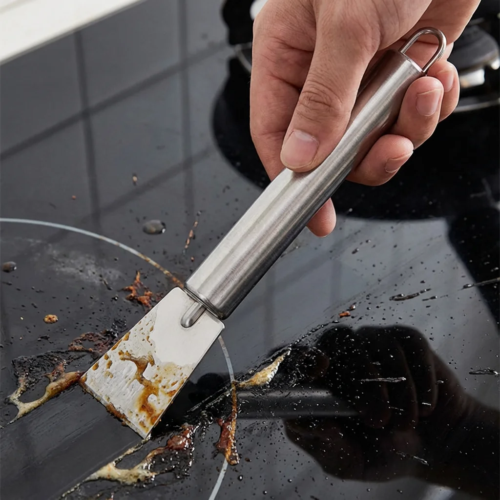 Daily Home Stainless Steel Kitchen Scraper - Pot Stove Tough Stain Cleaning Tool Daily Kitchen Cleaning Helper