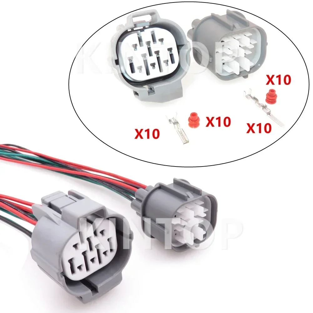 

1 Set 10 Pins AC Assembly Car Waterproof Electric Wiring Plug With Wires Auto DC Connector Auto Accessories 6189-0135 6181-0076