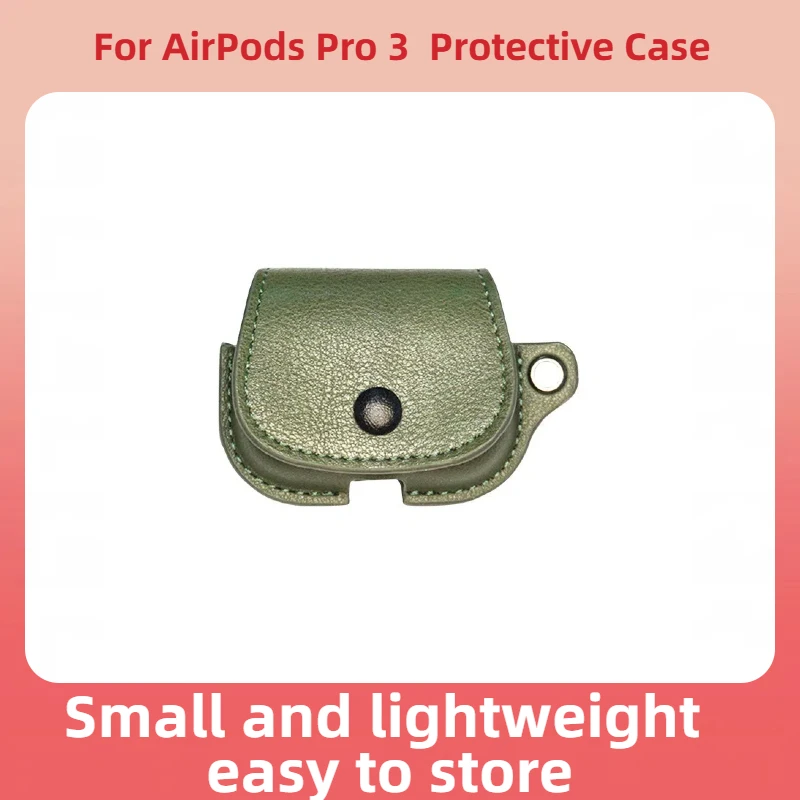 

For AirPods Pro 3: Solid - Color Retro Leather Case - Durable Protection for Bluetooth Headphones on the Go