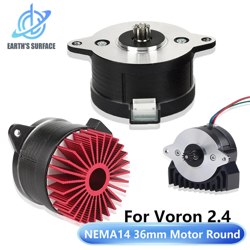 

For Voron 2.4 NEMA14 36mm Motor Round Pancake 6BYG1204-A-6QHT for Orbiter Voron Extruder HGX-LITE Dual Gear Extruder 3D Printer