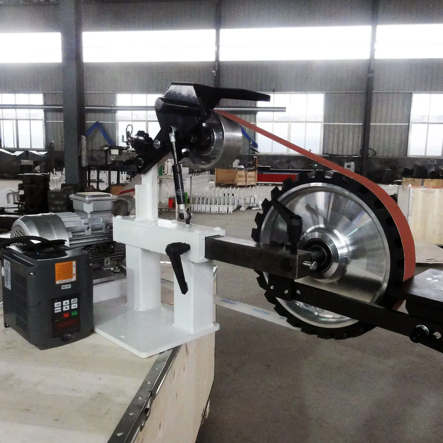 

PMS2100 Automatic Desktop Small Metal Sanding Belt Machine Manufacturer Belt Grinder Machine
