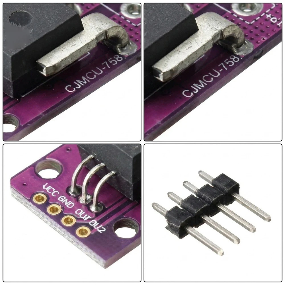 ACS758LCB Linear Hall Effect Current Detection Module for 50A 100A 150A 200A Range Used in Power Analyzers and Protection Relays
