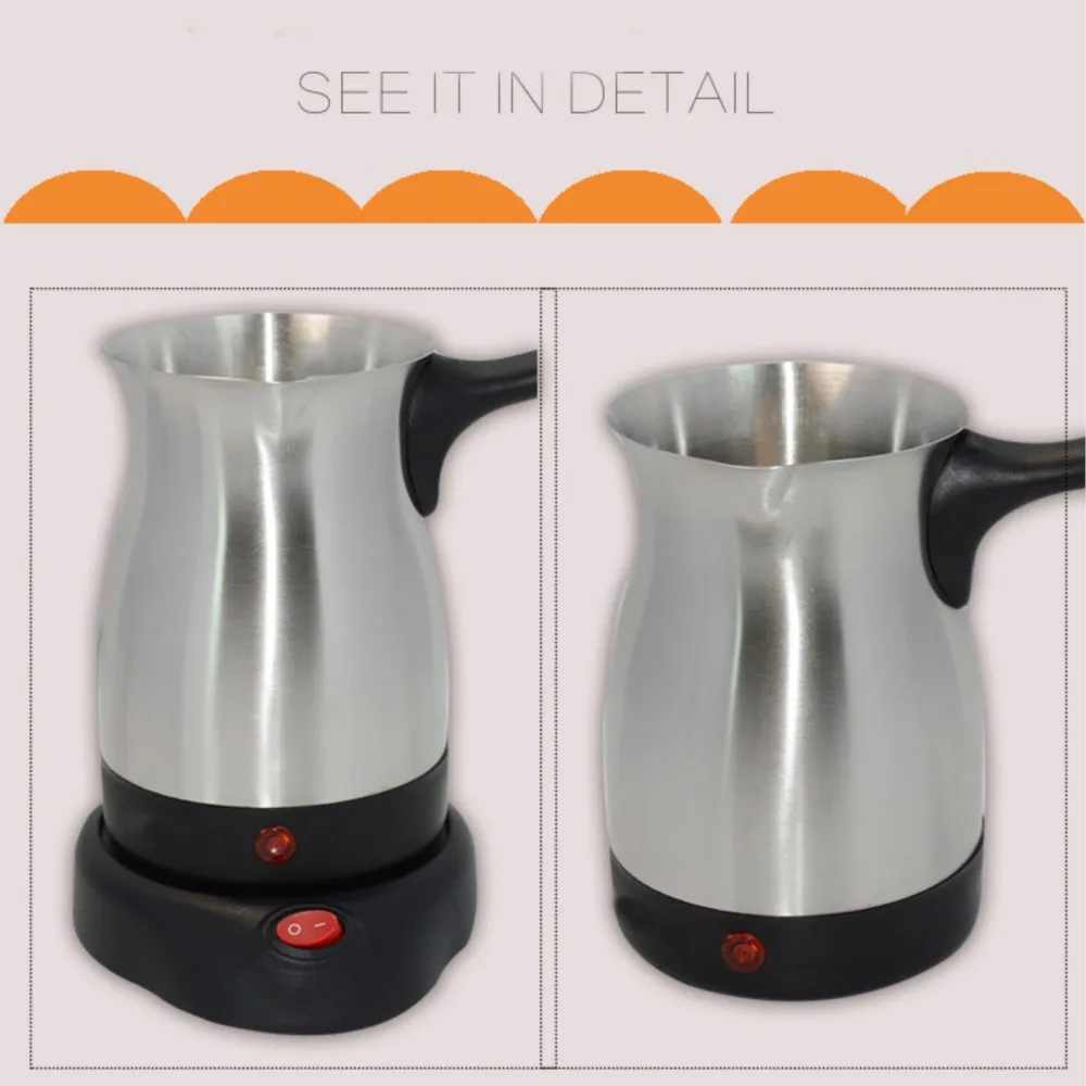 800W Coffee Machine 304 Stainless Steel Turkey Coffee Maker Electrical Coffee Pot Coffee Kettle for home office