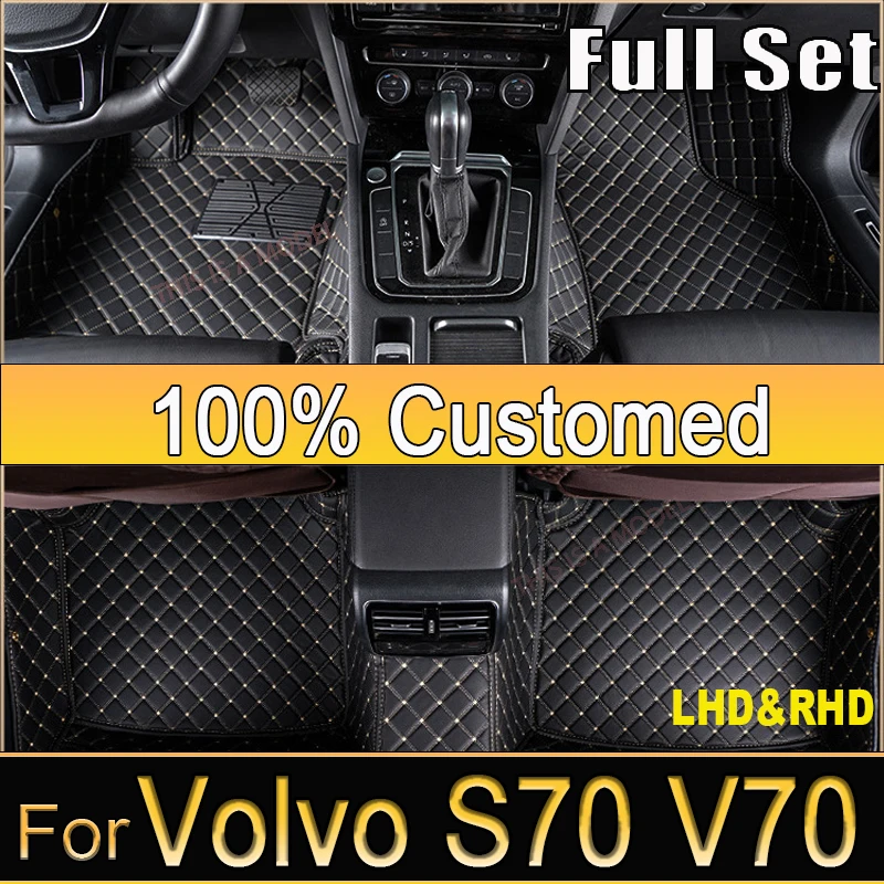 

Автомобильные коврики для Volvo S70 V70 XC 1997 ~ 2000, коврик для защиты от грязи, автомобильные внутренние детали, прочный кожаный напольный коврик, ковер, автомобильные аксессуары