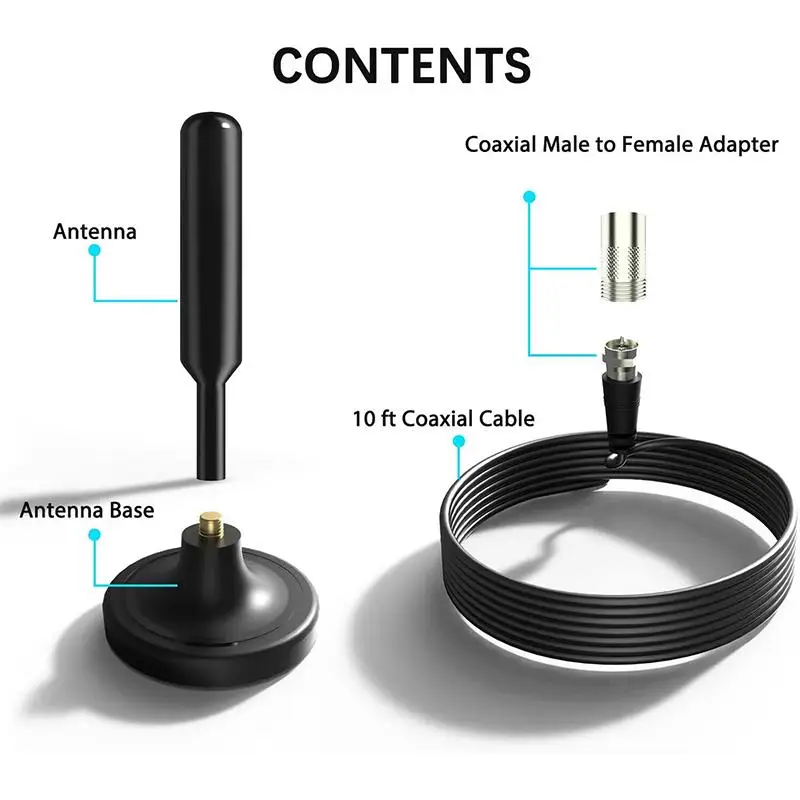 Long Range Signal Receiver Amplifier Antenna For Digital TV Indoor Signal Amplifier 720P 1080P Antenna With Adapter