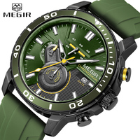 MEGIR Men Wristwatch Fashion Casual Quartz Date Watches Luxury Male Clock Chronograph Multifunctional 30M Waterproof Sport