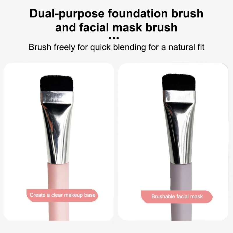 Foundation Facial Mask Brush One Line Flat Head No Trace Do Not Eat Powder Flawless Naked Muscle Concealer Soft Hair Mask Brush