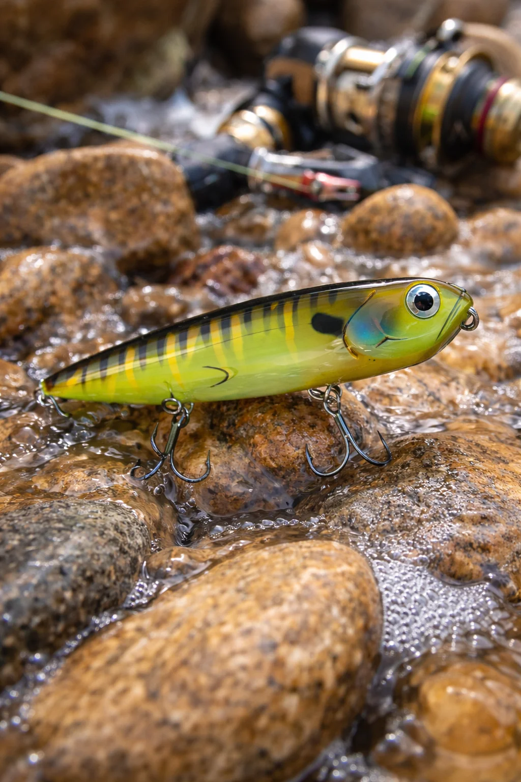 110mm 21g Topwater Popper Pencil Köder 3D Holographischer Laser Harter Angelköder für Salzwasser Seebarsch-Angeln – Detail 1