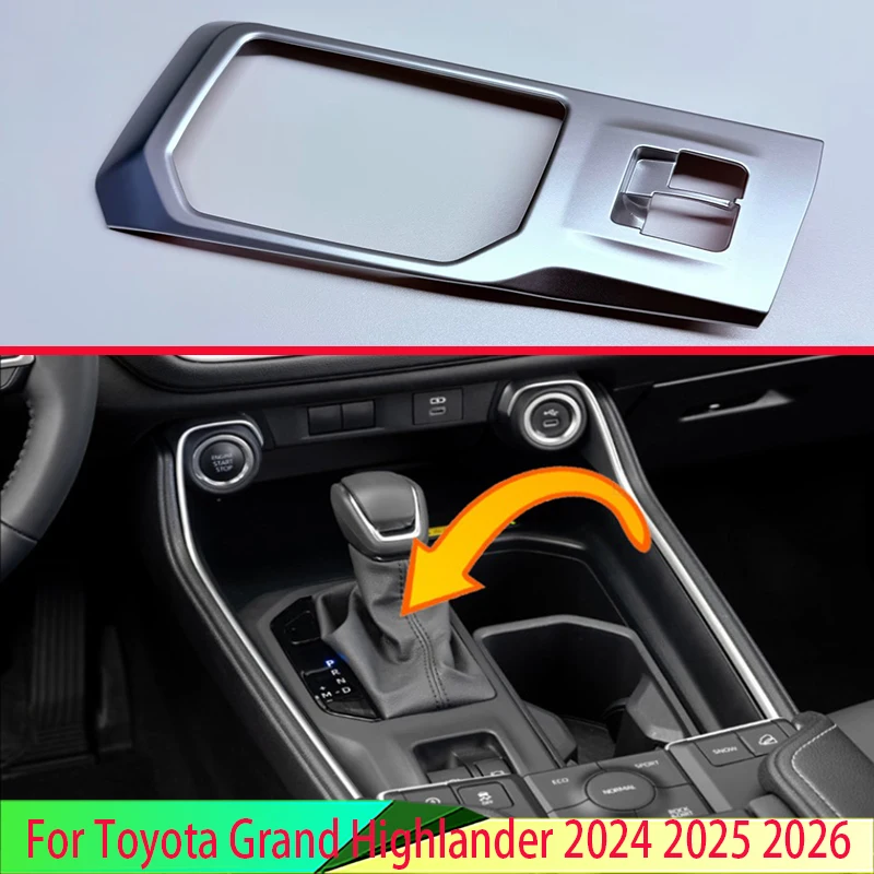 

Для Toyota Grand Highlander 2024 2025 2026 автомобильные аксессуары ABS панель переключения передач центральная консоль крышка накладка рамка