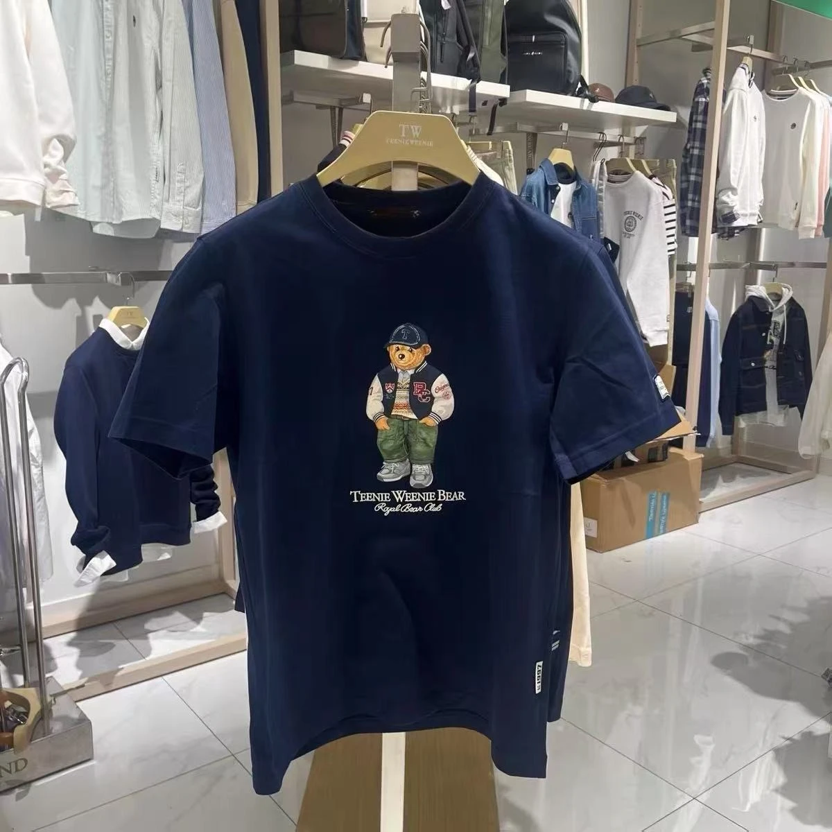 

2025 New Trend Trendy Brand Fashion Quality Casual Top New Personalized Printing Loose Street Pure Cotton Short Sleeves