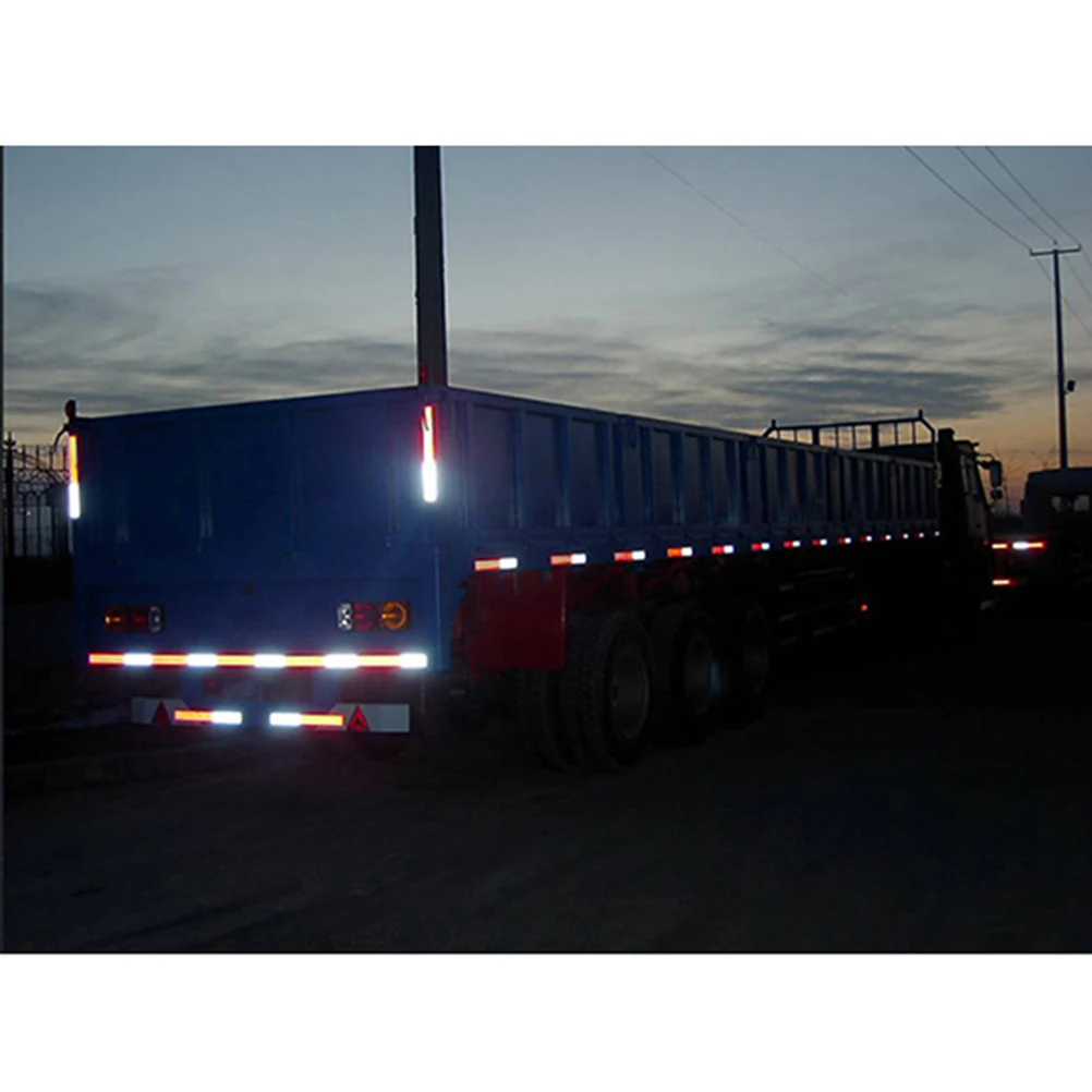 

1 Roll 30Mx5cm Safety Tape Reflective Sticker White and Red Honeycomb Polygonal Trailer Conspicuity Sticker Warning Tape for Car