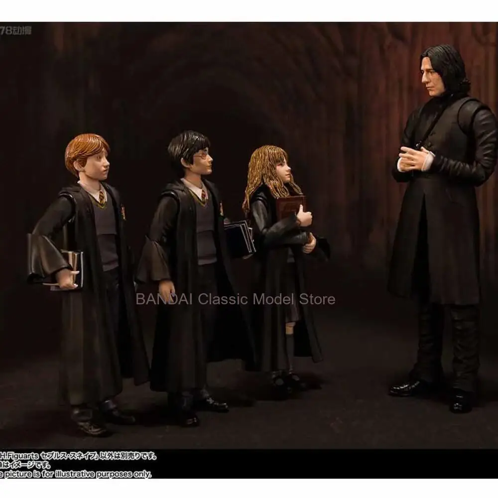 بانداي الأصلي أطقم منمذجة SHF هاري بوتر سيفيروس سناب عمل نموذج لجسم اللعب هدية لصبي تحصيل رغوة القطن التعبئة والتغليف