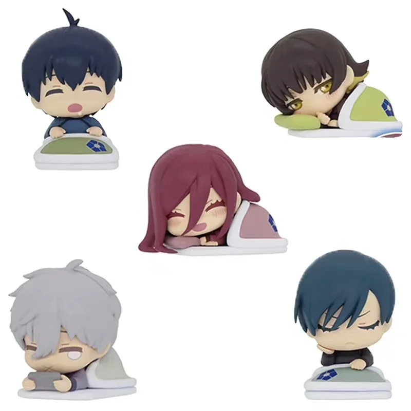 BLUE LOCK Action Figure Sleep Gacha Cute Cartoon Ornament Bachira Meguru Nagi Seishiro Chigiri Hyoma Isagi Yoichi Model Toy