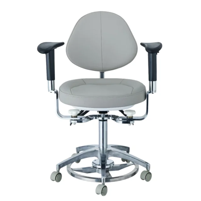 Professional Ergonomic Dental Chair Medical Stool Double Armrests Polygonal Cushion Class I Hospital Equipment