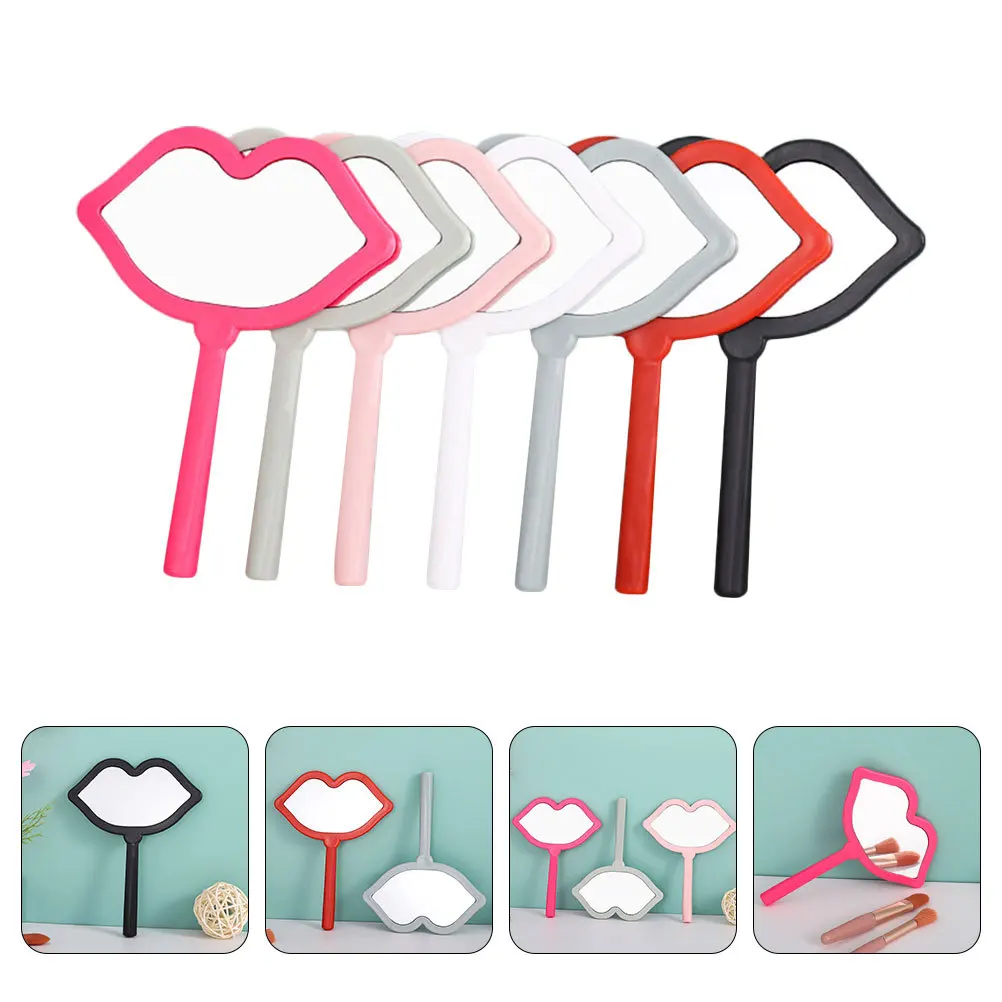 Miroir de maquillage à main, 7 pièces, Surface résistante à l'usure, Compact, léger, facile à transporter pour les voyages en plein air, Routine quotidienne