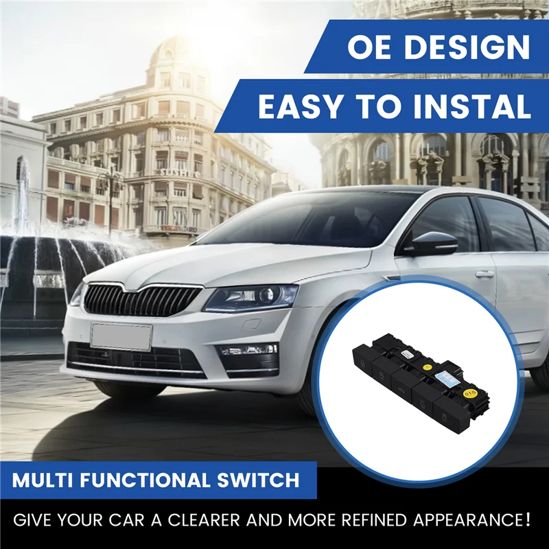 

YWDZ-Multifunction Switch Tire Pressure Start Stop Parking Switch For Skoda Octavia MK3 A7 2014-2023 5ED927132G 5ED 927 132 G