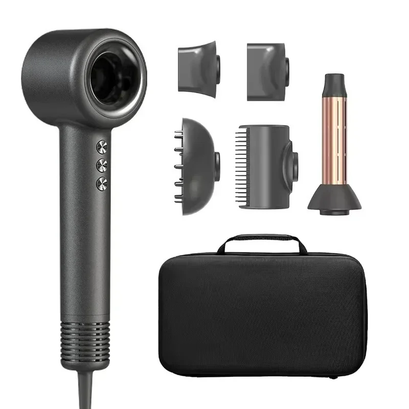 

Factory price High speed negative ions low noisy hollow design intelligent temperature control system one step hair dryer