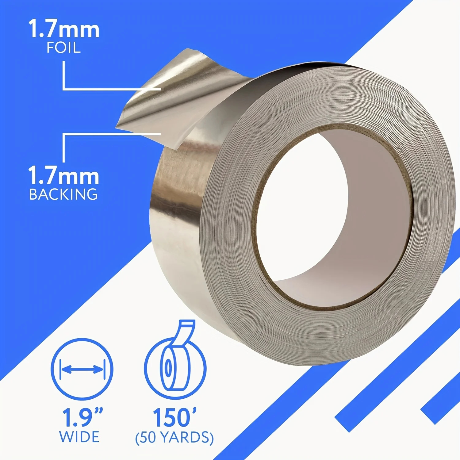 Thickened High Temperature Resistance Aluminum Foil Tape Smoke Exhaust Pipe Sealing Kitchen Heat Insulation Aluminum Foil Tape