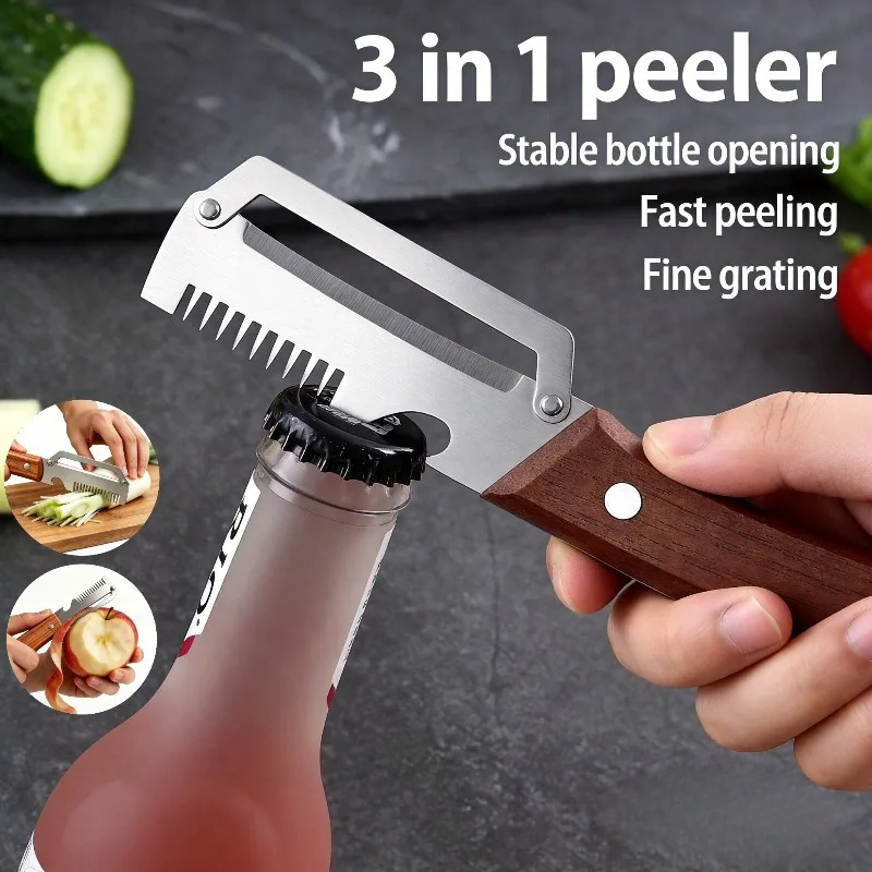 Multi-purpose Vegetable Peeler 3 in 1 Grater and Peeler Vegetables  for Sugarcane and Pineapple Peeling Kitchen Vegetable Tool