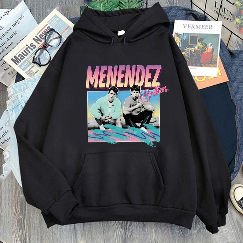 Nicholas Chavez Menendez Brothers Hoodies Long Sleeve Winter Hooded Sweatshirts Funny Cartoon Graphic Pullovers Men/Women Hoodie