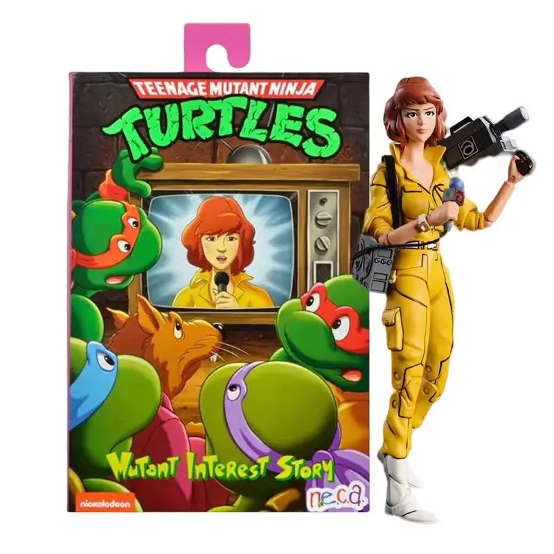 Neca 1987 Anime Figure April O'Neil Female Journalist Tmnt Action Figure Collection Model Home Ornament For Kids Birthday Gifts