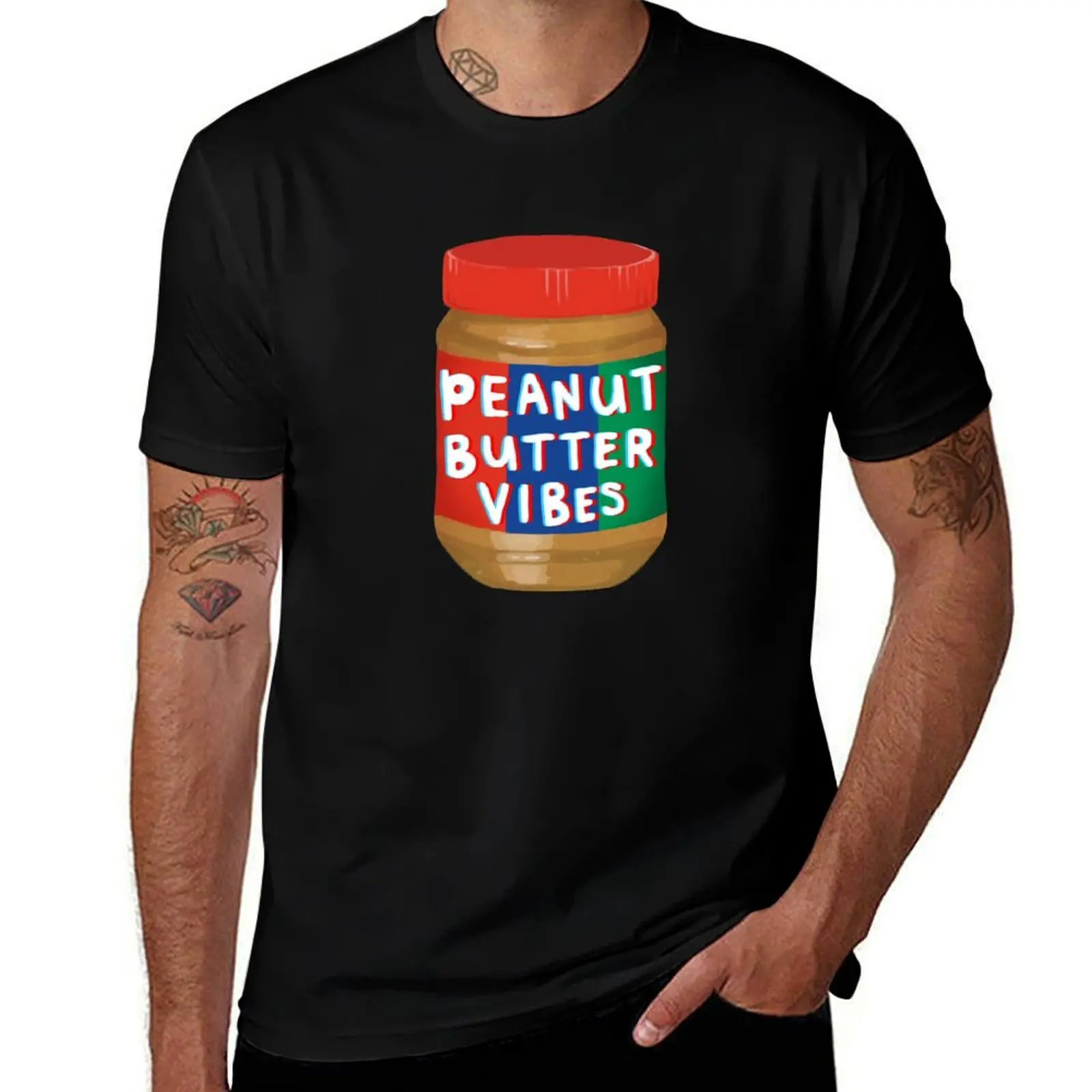 

Peanut Butter Vibes T-Shirt man tshirt t shirts cotton 100% T-Shirt