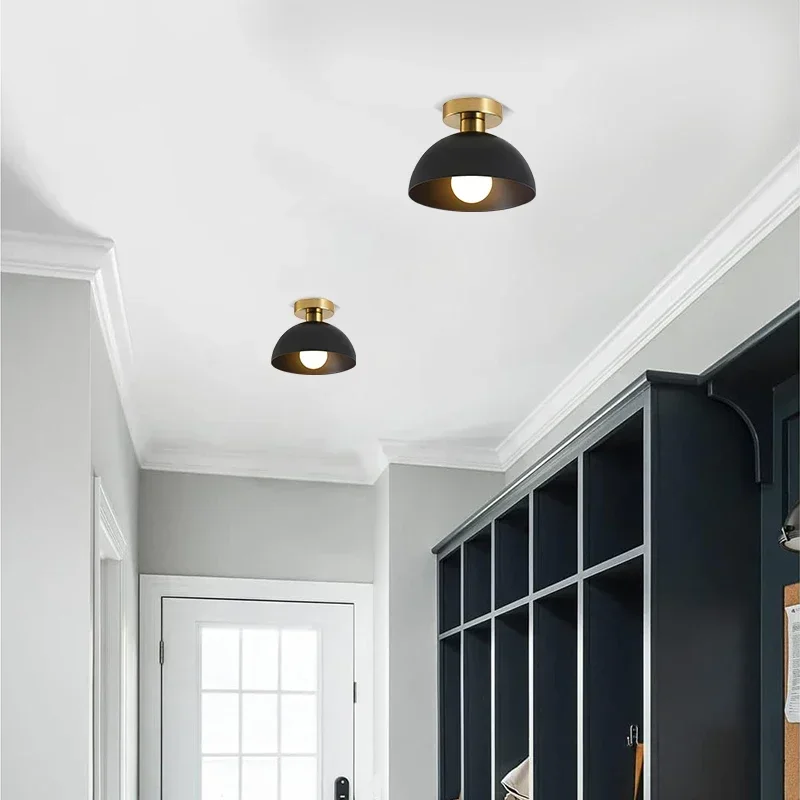 Nordic Style Wired Ceiling Lamp Chandelier with Large 7.8 Inch Lampshade E27 Socket for Corridors Balconies Living Areas