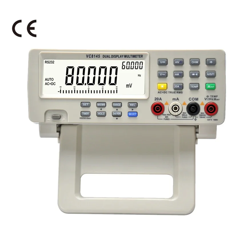 New for VC8145 Desktop Digital Multimeter High Accuracy Dual Display Multimeter Autoranging Digital Bench Top Multimeter