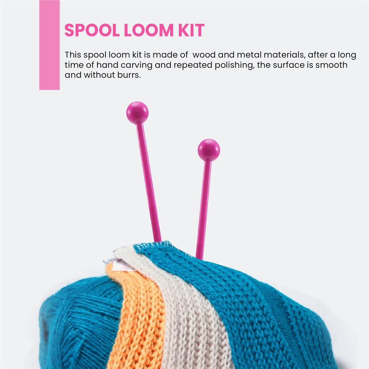 Alat rajut Prancis 2 pak, Set Dolly rajutan kayu Spool mainan tenun rajut boneka untuk membuat gelang, dll