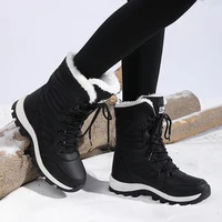 Winter Women Snow Boot High-top Waterproof Ankle Boots Ladies Thick Plus Warm Snow Hiking Boots Outdoor Cotton Shoes Sneakers - Image 3